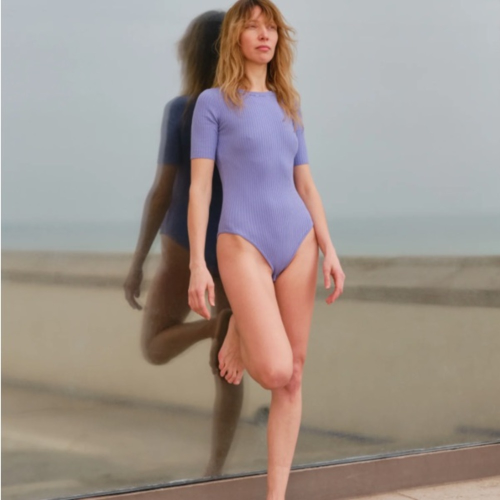 Bodysuit of Barcelona - Purple Ribbed